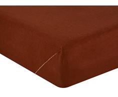 Biberna 2744/530/040 - Sábana bajera ajustable elástica, franela 100% algodón, ultrasuave e extensible, para una cama individual de 90 x 190 cm, hasta 100 x 200 cm, color amarillo
