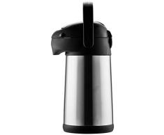 Helios 8207, Jarra térmica de Pump, 2,5 L, Acero Inoxidable, Plata, 17,8 x 17,3 x 34,1 cm