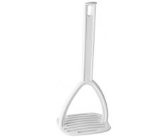 Fackelmann 24283 Prensador de patata blanca, utensilios de cocina de plástico, patatas recubierta de prensa para ollas y sartenes (Color: Blanco), cantidad: 1 pieza