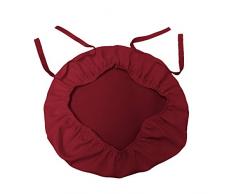 La Lino popelÃn chiavary Silla Funda para cojÃn, poliéster, poliéster, Cranberry, 38.1 x 38.1 x 0.04 cm