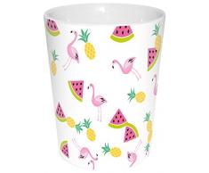 infinite by GEDA LABELS (INFKH) 15931Â Flamingo Taza Frutas Porcelana Taza V de Taza, Porcelana, Multicolor, 8, 5Â x 10Â cm