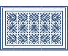 VINILIKO Concret Blue Alfombra de Vinilo, Multicolor, 66x100