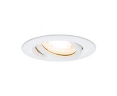 Paulmann 92897 Einbauleuchte LED Nova Einbaustrahler rund Spot IP65 strahlwassergeschützt 7W 1er-Komplettset INKL. GU10 Leuchtmittel Weià schwenkbar Luz empotrable, blanco mate