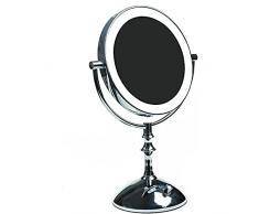 HIMRY KXD3136N-7x - Espejo de Maquillaje con iluminaciÃ³n LED (20,2 cm, 7 aumentos, Brillo Ajustable sin Niveles, iluminaciÃ³n para Maquillaje, Afeitado, Espejo de baÃ±o Normal + Zoom de 7 aumentos)