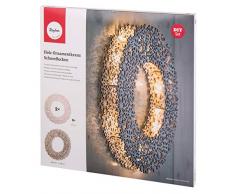 Rayher 62903505 FSCMixCred - Corona decorativa de madera (35 cm de diÃ¡metro, 10 piezas, con barras), color natural