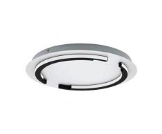 Eglo LED lÃ¡mpara de techo Zampote, luminaria redonda, iluminador regulable de acero, aluminio y plÃ¡stico en blanco y negro, luz para cocina y pasillo, blanco cÃ¡lido, Ã 42 cm