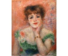 Legendarte Pierre Auguste Renoir Jeanne Samary con Vestido Escotado Impresión Digital sobre Lienzo, cm. 80x100