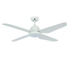 LUCCI AIR Aria – Ventilador de techo con iluminación LED y mando a distancia, plástico, ABS, 18 W, color blanco, 122 cm de diámetro