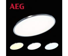 AEG Devin lámpara, metal, níquel anodizado