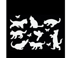 SuperStudio LO+DEMODA Cats and Butterflies Vinilo Decorativo, PVC, Multicolor, 3.5x60x40 cm