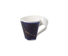 Villeroy & Boch 10-1616-5816 NewWave Stars asa, Elegante Taza con Motivo de CÃ¡ncer, Porcelana Premium, Apta para lavavajillas, Blanco/Azul, 300Â ml, Porcelain