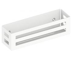 Keuco cesta de ducha de aluminio, color blanco, extraÃble, ranuras de drenaje, 32 x 9 x 12 cm, montaje en pared en la ducha, estante de ducha fácil de limpiar