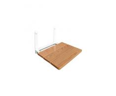 Castelmerlino 80 Asiento para Ducha Plegable con Asiento de Madera Maciza de alerce Certificado Tuv GS â Carga 110 kg