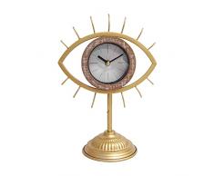 Reloj de Sobremesa de Metal en Dorado 23x14x33cm