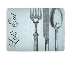 Premier Housewares Let s Eat salvamanteles, Corcho, Verde, 29Â x 0,69Â x 22Â cm
