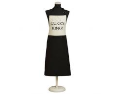 Fairmont & Main Quips and Quotes - Delantal, diseño con textoCurry King, color negro y beige