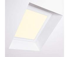 Bloc persianas para Ventana de Techo Velux, Marco de Aluminio Blanco, Color Crema Opaco, CK4