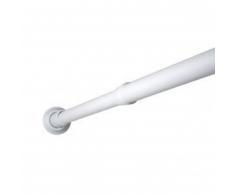 TATAY 5580401 - Barra recta extensible para cortina de ducha, Aluminio, Blanco, 140 - 250 cm