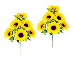 Ramo de Girasoles Artificiales, Ramo de Flores de Seda, Ramo de Flores, Ramo de Flores, Ramo de Flores, Ramo, Ramo, decoración otoñal, decoración de Mesa, decoración de Verano