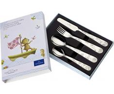 Villeroy & Boch Happy as a Bear Cubertería infantil, 4 piezas, Acero inoxidable