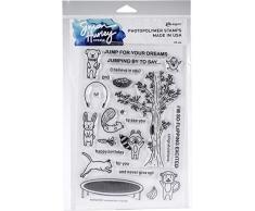 Ranger Simon Hurley Create Cling Stamps - Trampolín (15,2 x 22,9 cm), transparente