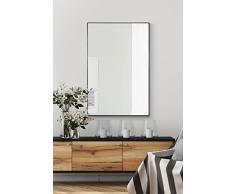 MirrorOutlet Espejo de Pared Grande de diseÃ±o Moderno Negro de Nuestra Gama Manhattan, 92 cm x 61,5 cm
