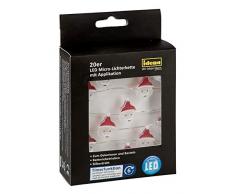 Idena LED cadena de luces con 20 pequeñas Muñeco de nieve, hierro, multicolor, 125 x 1 x 1 cm