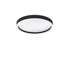 Eglo connect.z Smart Home lámpara de techo con LED regulable Padrogiano-Z, control con voz y Alexa sobre la ZigBee app, blanco-calido, luz metálica en negro RGB, à 42 cm