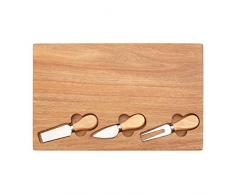 Premier Housewares 1104706 - Tabla para queso (madera de acacia, madera de hevea, acero inoxidable)