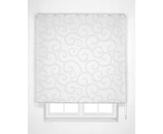 Estoralis Ornella Estor Enrollable Visillo Translucido, Blanco/Gris, 150 x 250 cm