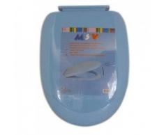 MSV 140051 - Asiento de Inodoro (plástico y Polipropileno, 33 x 40 x 2,5 cm), Color Azul Claro