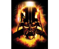 Komar Wandbild Von Star Wars Classic Vader Head | Kinderzimmer, Jugendzimmer, Dekoration, Kunstdruck | ohne Rahmen | WB169-30x40 fotomural, carbÃ³n