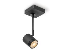 Home Sweet Home Moderno LÃ¡mpara de techo LED Manu | 9.5/9.5/25cm | Negro | aplique de pared | metal | Regulable | Incluye bombillas LED | attacco GU10 | 5W | 390lm | luz blanco cÃ¡lido