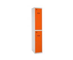 SimonRack SIMONLOCKER Prof. Mon. Tandem 1/2 300 GR/NA Taquilla Metalica, Gris/Naranja, Grande