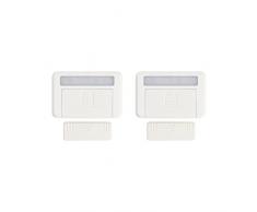 Xanlite Juego de 2 Luces de Armario y cajÃ³n, Pilas (Incluidas), detecciÃ³n, 50 lÃºmenes, Modo de fijaciÃ³n con Gancho/magnÃ©tico, Color Blanco Neutro