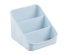 InterDesign Linus especiero para el armario | Accesorios cocina para especies para cocinar, té, etc.| Con tres niveles flexibles y versátiles | Plástico azul claro