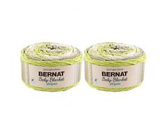 BERNAT - Manta para bebé (2 bolas por paquete), diseño de rayas