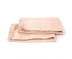 Linenme Juego de 2 Rosa Lino de Matrimonio Toalla de Mano