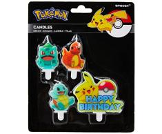 Amscan International 10026059 - Vajilla de PokÃ©mon para decoraciÃ³n y accesorios, color