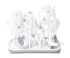 Termichy Estante para secar biberones con Bandeja de Agua extraÃ­ble Portabotellas para mostrador para bebÃ©s y niÃ±os pequeÃ±os (Gris)