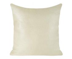 Eurofirany - Fundas de cojín Brillantes para sofá, 2 Unidades, Color Beige y Plateado, 45 x 45 cm