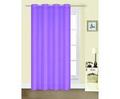 Forentex Cortinas Confección J-0576 Visillos Translúcida para Ventanas/Puertas, Polyester, Lila, 300x260 cm