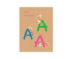 Komar Wandbild Von ABC Animal A | Poster, Bild, Wohnzimmer, Schlafzimmer, Dekoration, Kunstdruck | ohne Rahmen | P036A-40x50 fotomural, carbÃ³n