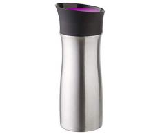 Helios ClicknDrink Vaso térmico, Acero Inoxidable, Morado, 0,3 Liter