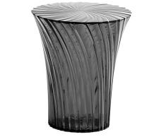 Kartell Sparkle Taburete, Bambú, Gris (Fume), 38x44x51 cm