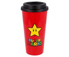 Vaso de café para Llevar Reutilizable de 520 ml de Super Mario