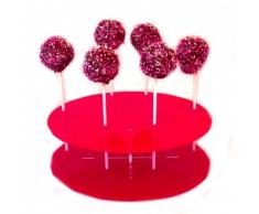Soporte Para Cake Pops De Acrílico Transparente - Pack De 2 Bases Con 15 Agujeros, Incluye Palillos, Bolsas Y Lazos - Para Fiestas Y Celebraciones