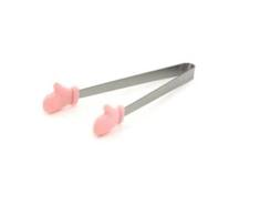 Pinzas de silicona con forma de guante, pinzas de silicona resistentes al calor para barbacoa y buffet de ensaladas de 5 pulgadas, pinzas de frutas de silicona para cubitos de hielo azÃºcar, rosa