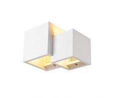 SLV Blanco empotrable PLASTRA WL Cubes/Iluminación de Interior, luminaria de Superficie de Pared, proyector de Techo / G9 15 W