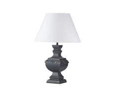 Adda Home Lampara De Sobremesa Madera Gris Oscuro 50X50X80Cm